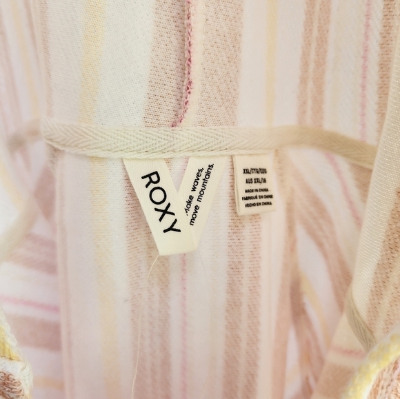ROXY Wild & Free Striped Poncho Hoodie Size XXL - Picture 9 of 15